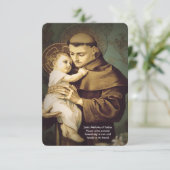 Carte D'accompagnement Saint Anthony Prière de Restauration des objets pe (Debout devant)