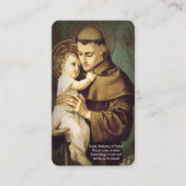 Carte D'accompagnement Saint Anthony Prière de Restauration des objets pe (Devant)