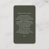 Carte D'accompagnement Saint Anthony Prière de Restauration des objets pe (Dos)