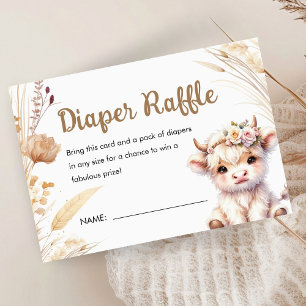 Carte D'accompagnement Saint Baby shower de vache Cute Boho Déchets Raffi