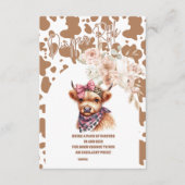 Carte D'accompagnement Saint-Cow Highland Cow Diapper Raffin (Devant)