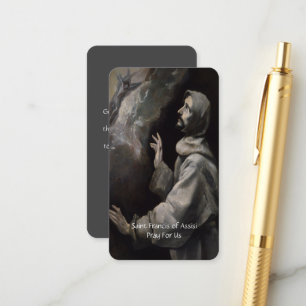 Carte D'accompagnement Saint François d'Assise Prière de Sérénité