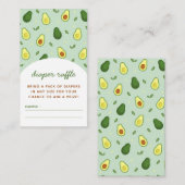 Carte D'accompagnement Saint Guacamole Avocado Baby shower Déchets Raffle (Devant / Derrière)