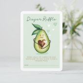 Carte D'accompagnement Saint Guacamole Cute & Fun Avocado Diaper Raffle (Debout devant)