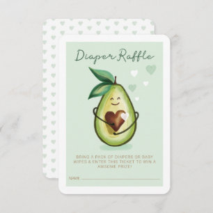 Carte D'accompagnement Saint Guacamole Cute & Fun Avocado Diaper Raffle