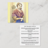 Carte D'accompagnement Sainte Bernadette Soubirous (Devant / Derrière)
