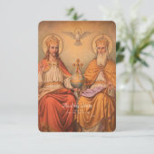 Carte D'accompagnement Sainte Trinité avec prière (Debout devant)