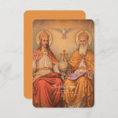 Carte D'accompagnement Sainte Trinité avec prière (Devant / Derrière)