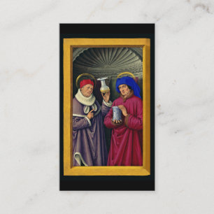 Carte D'accompagnement Saints Cosmas et Damian par Jean Bourdichon