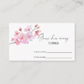 Carte D'accompagnement Sakura - devine combien de bouchons jeu de mariage (Devant)