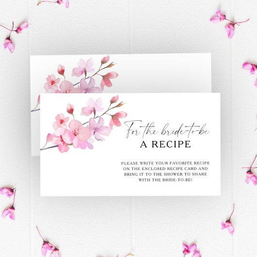 Carte D'accompagnement Sakura - Fiche de recette pour la future mariée