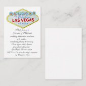 Carte D'accompagnement Salle de réception de mariage Vegas Thème (Devant / Derrière)