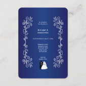 Carte D'accompagnement Salle de réunion de la réception de mariage (Dos)