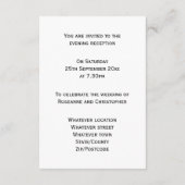 Carte D'accompagnement Salle de réunion de la réception de mariage (Dos)