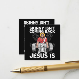 Carte D'accompagnement Salle de sport Jésus Workout Skinny ne revient pas