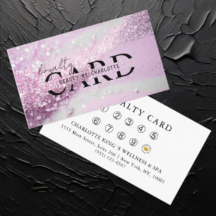 Carte D'accompagnement Salon Moderne à Paillettes Violettes,  10 - 