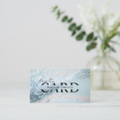 Carte D'accompagnement Salon moderne, Parties scintillant bleue, 10 - (Debout devant)