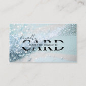 Carte D'accompagnement Salon moderne, Parties scintillant bleue, 10 - (Devant)