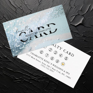 Carte D'accompagnement Salon moderne, Parties scintillant bleue, 10 -