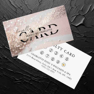 Carte D'accompagnement Salon moderne, Parties scintillant rose-or, 10 -