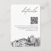 Carte D'accompagnement Salt Lake City Détails du Mariage QR Code Petit (Devant)
