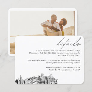 Carte D'accompagnement Salt Lake City Mariage Hôtel Détails du bloc de ch
