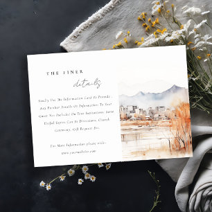 Carte D'accompagnement Salt Lake City Utah Watercolor Mariage Détail