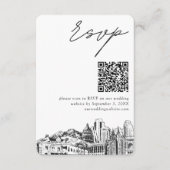 Carte D'accompagnement Salt Lake City Wedding RSVP QR Code Petit (Devant)