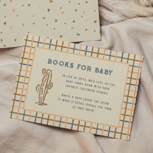 Carte D'accompagnement Salut Bébé Livres Western Cowboy pour Baby Shower