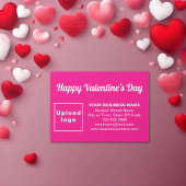 Carte D'accompagnement Salutation de Saint-Valentin en rose