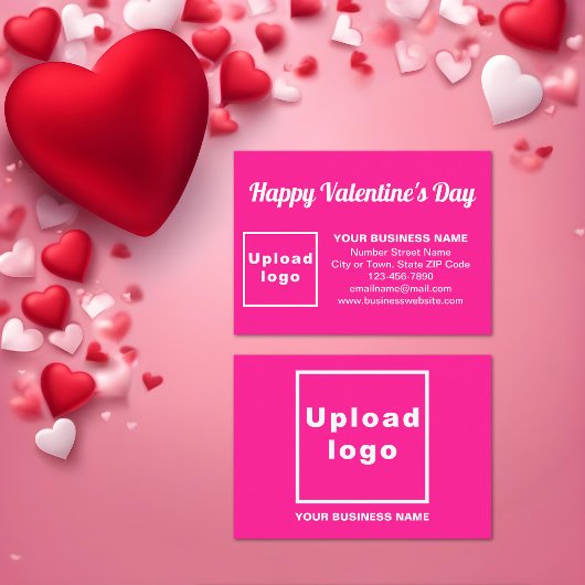Carte D'accompagnement Salutation de Saint-Valentin en rose