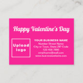 Carte D'accompagnement Salutation de Saint-Valentin en rose (Devant)