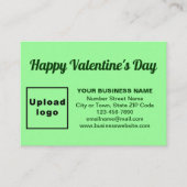 Carte D'accompagnement Salutation de Saint-Valentin pour le vert clair (Devant)