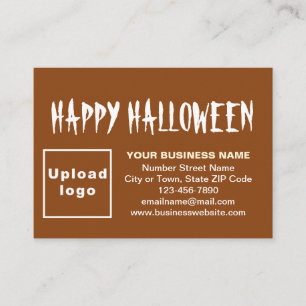 Carte D'accompagnement Salutation d'Halloween d'affaires sur Brown