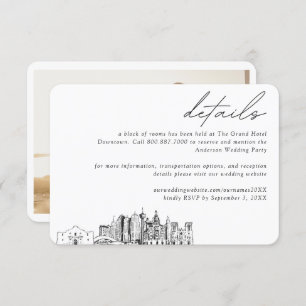 Carte D'accompagnement San Antonio Mariage Hotel Détails du bloc de chamb
