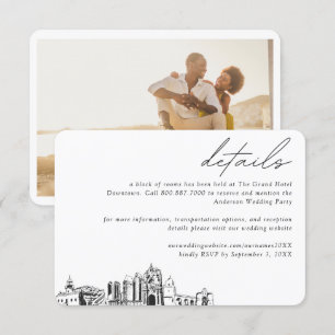 Carte D'accompagnement San Diego Mariage Hotel Détails du bloc de chambre