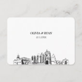 Carte D'accompagnement San Diego Mariage traditionnel RSVP Option repas (Dos)