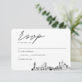 Carte D'accompagnement San Francisco Mariage traditionnel RSVP (Debout devant)