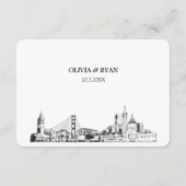 Carte D'accompagnement San Francisco Mariage traditionnel RSVP (Dos)