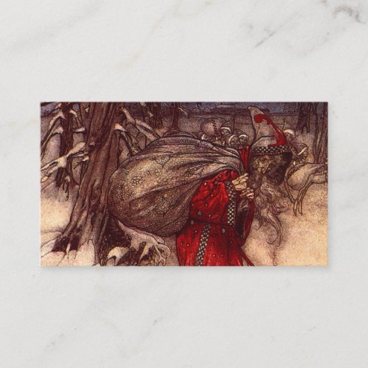 Carte D'accompagnement Santa Claus Arthur Rackham (Devant)