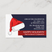 Carte D'accompagnement Santa Hat, billet de fête de Noël (Dos)