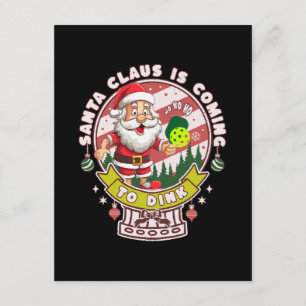Carte D'accompagnement Santa Pickleball Noël, Drôle de Père Noël