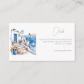 Carte D'accompagnement Santorini Grèce Détails du Mariage (Devant)