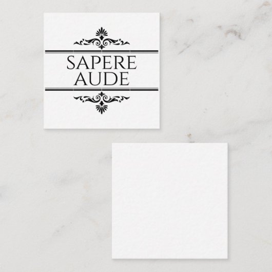 Carte D'accompagnement Sapere Aude (Devant / Derrière)