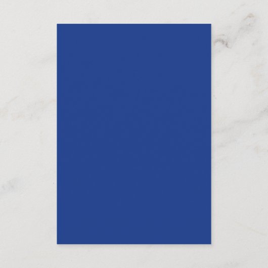 Carte D'accompagnement Sapphire Blue Bold Bordure moderne Mariage (Dos)