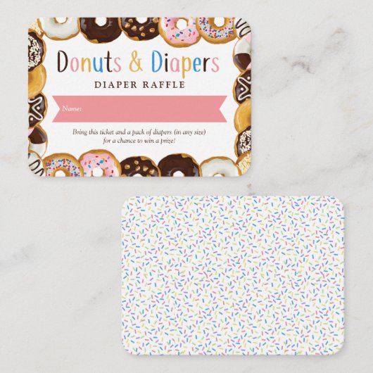 Carte D'accompagnement Saut Saut Raffle (Devant / Derrière)