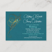 Carte D'accompagnement Sauvez le paon de date épousant la mini aide (Dos)