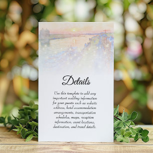 Carte D'accompagnement Savannah GA River Street Sunset Détails du Mariage