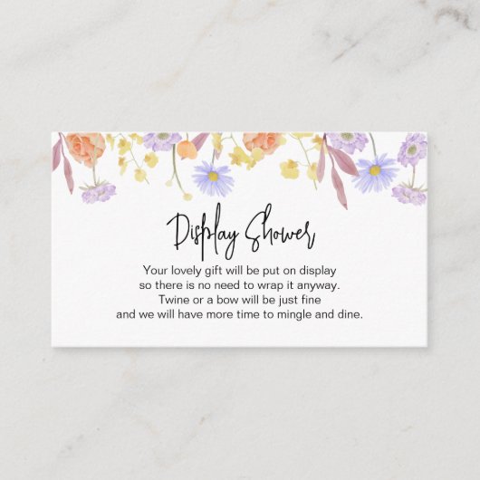 Carte D'accompagnement Scabiosa Fleur sauvage Delicate moderne affichage (Devant)