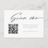 Carte D'accompagnement Scan Me Modern Calligraphy QR Code Détails (Devant)